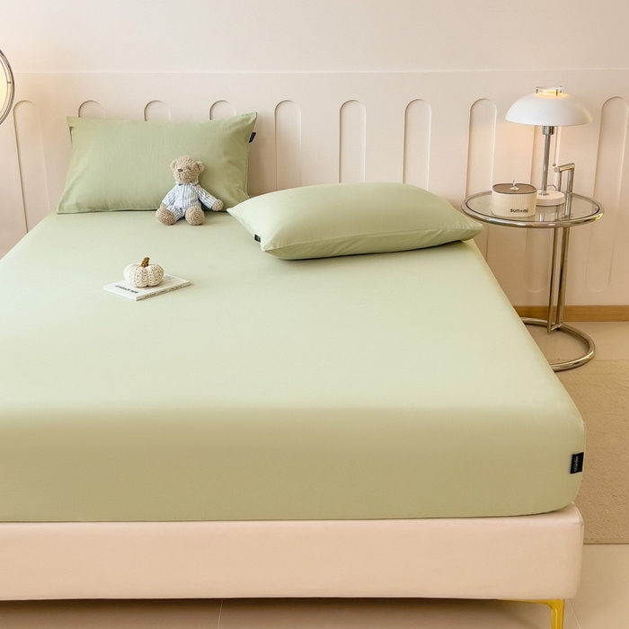 91家纺网 家纺一手货源 找家纺 席世家 2025新款全棉纯棉磨毛单品床笠单件床笠单品床单单件床单 茉香绿