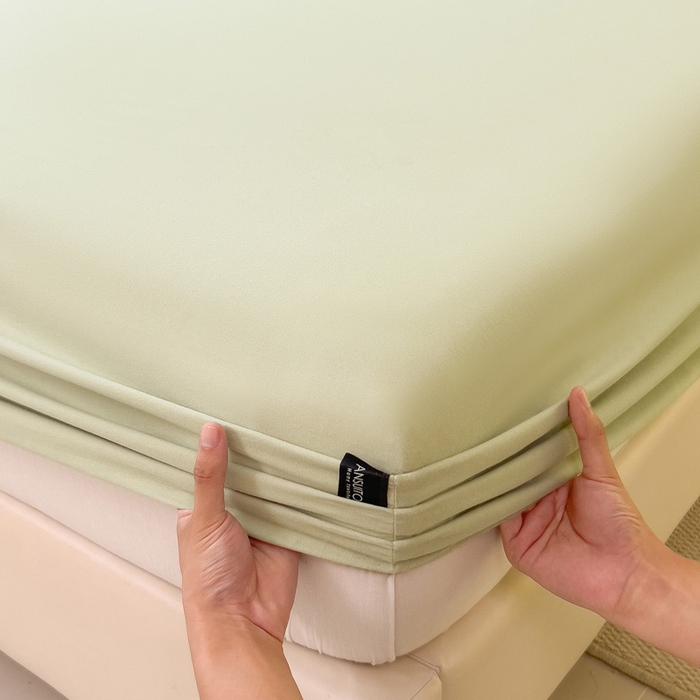 91家纺网 家纺一手货源 找家纺 席世家 2025新款全棉纯棉磨毛单品床笠单件床笠单品床单单件床单 茉香绿