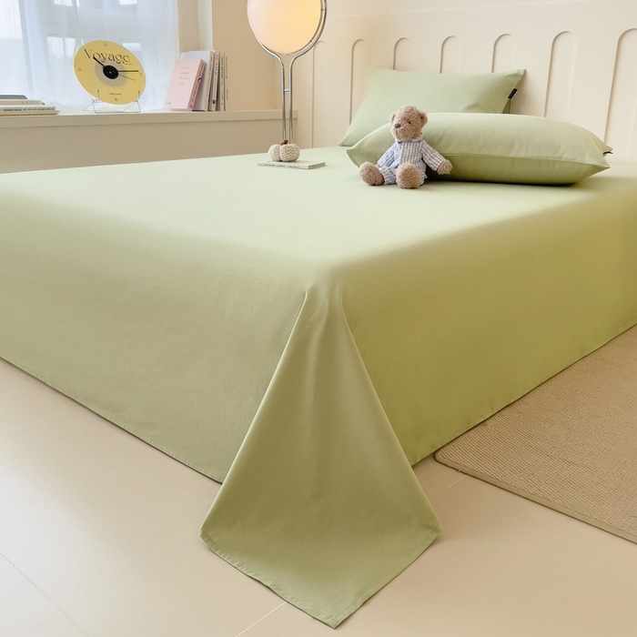 91家纺网 家纺一手货源 找家纺 席世家 2025新款全棉纯棉磨毛单品床笠单件床笠单品床单单件床单 茉香绿