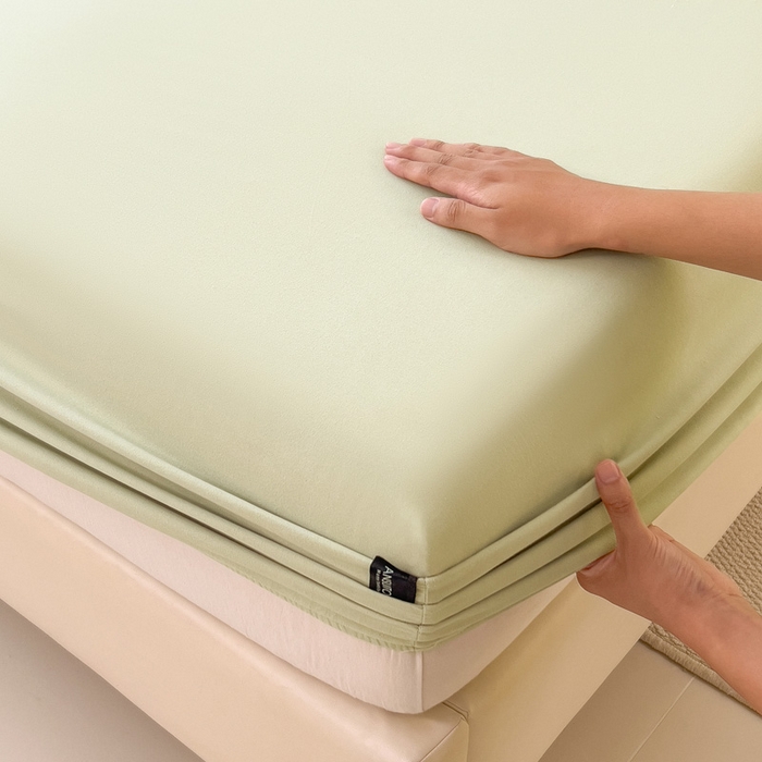 91家纺网 家纺一手货源 找家纺 席世家 2025新款全棉纯棉磨毛单品床笠单件床笠单品床单单件床单 茉香绿