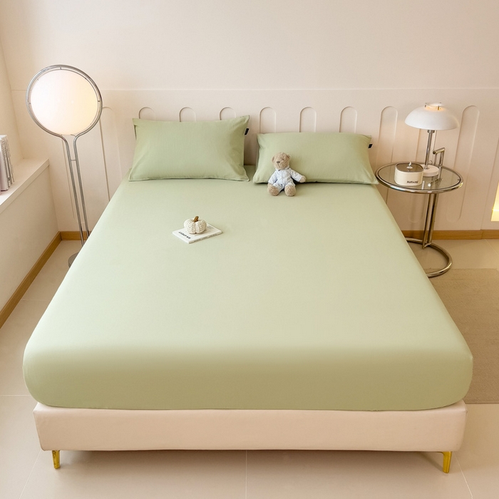 91家纺网 家纺一手货源 找家纺 席世家 2025新款全棉纯棉磨毛单品床笠单件床笠单品床单单件床单 茉香绿