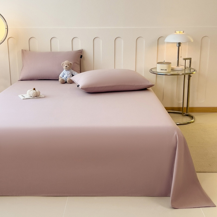 91家纺网 家纺一手货源 找家纺 席世家 2025新款全棉纯棉磨毛单品床笠单件床笠单品床单单件床单 莫奈紫