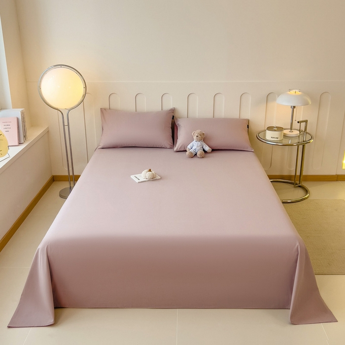 91家纺网 家纺一手货源 找家纺 席世家 2025新款全棉纯棉磨毛单品床笠单件床笠单品床单单件床单 莫奈紫