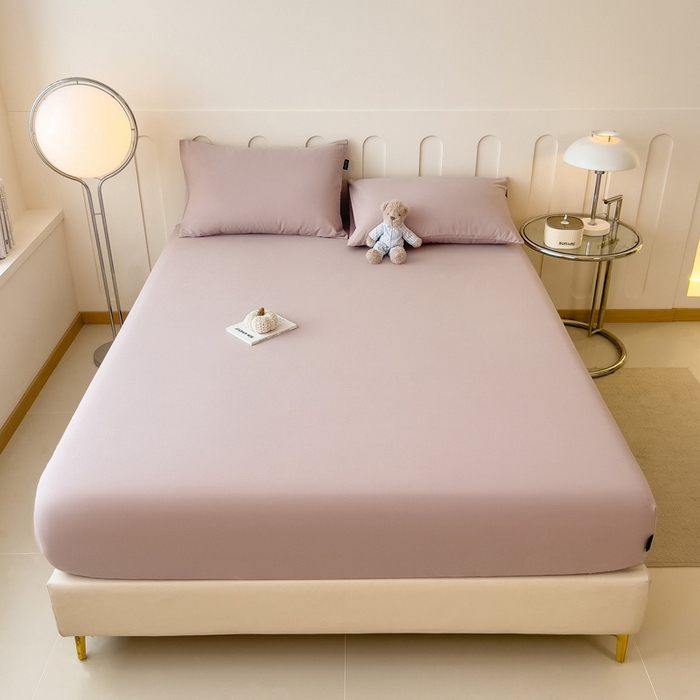 91家纺网 家纺一手货源 找家纺 席世家 2025新款全棉纯棉磨毛单品床笠单件床笠单品床单单件床单 莫奈紫