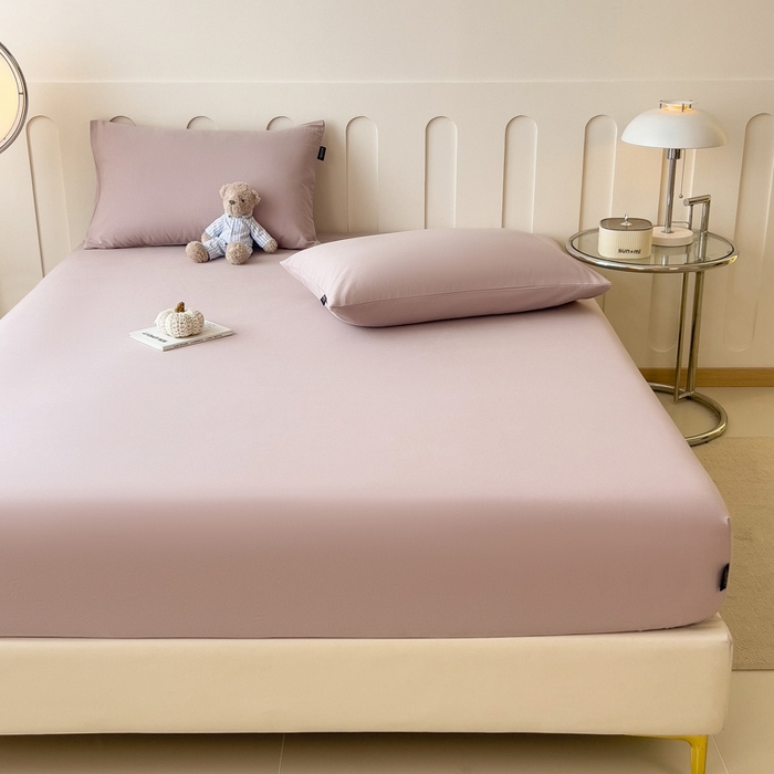 91家纺网 家纺一手货源 找家纺 席世家 2025新款全棉纯棉磨毛单品床笠单件床笠单品床单单件床单 莫奈紫