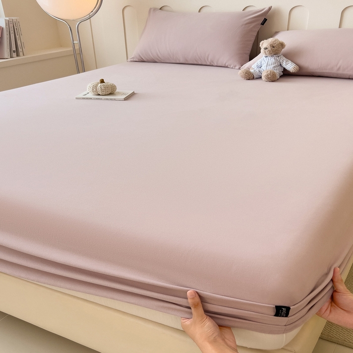 91家纺网 家纺一手货源 找家纺 席世家 2025新款全棉纯棉磨毛单品床笠单件床笠单品床单单件床单 莫奈紫