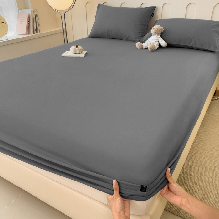 91家纺网 家纺一手货源 找家纺 席世家 2025新款全棉纯棉磨毛单品床笠单件床笠单品床单单件床单 深灰