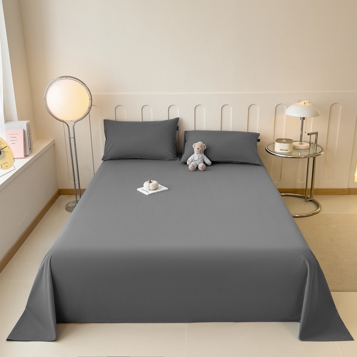 91家纺网 家纺一手货源 找家纺 席世家 2025新款全棉纯棉磨毛单品床笠单件床笠单品床单单件床单 深灰