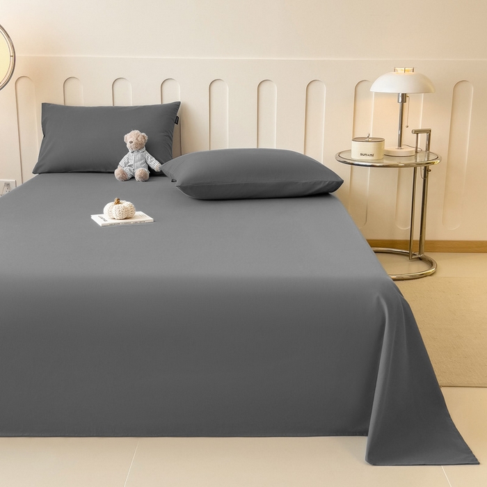 91家纺网 家纺一手货源 找家纺 席世家 2025新款全棉纯棉磨毛单品床笠单件床笠单品床单单件床单 深灰