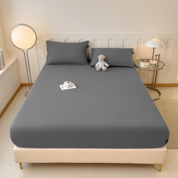 91家纺网 家纺一手货源 找家纺 席世家 2025新款全棉纯棉磨毛单品床笠单件床笠单品床单单件床单 深灰