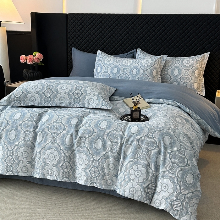 91家纺网 家纺一手货源 找家纺 棉生活家纺 2025新款铂金全棉纯棉磨毛四件套 萝莉-兰