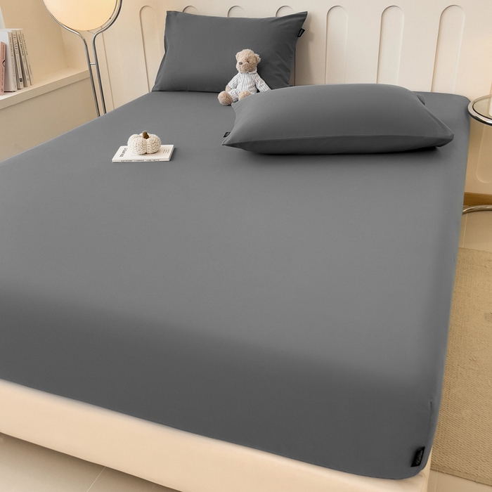 91家纺网 家纺一手货源 找家纺 席世家 2025新款全棉纯棉磨毛单品床笠单件床笠单品床单单件床单 深灰