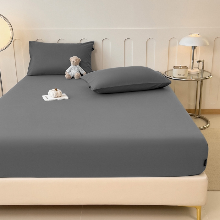 91家纺网 家纺一手货源 找家纺 席世家 2025新款全棉纯棉磨毛单品床笠单件床笠单品床单单件床单 深灰
