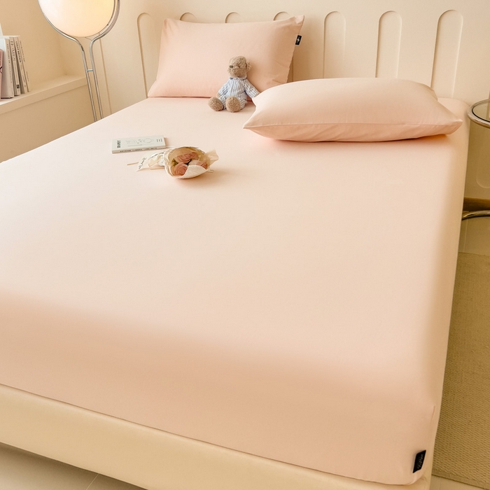 91家纺网 家纺一手货源 找家纺 席世家 2025新款全棉纯棉磨毛单品床笠单件床笠单品床单单件床单 西柚粉