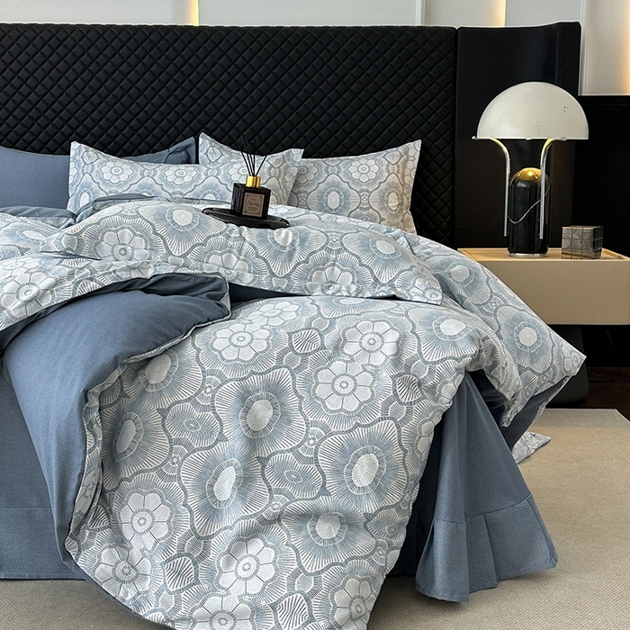 91家纺网 家纺一手货源 找家纺 棉生活家纺 2025新款铂金全棉纯棉磨毛四件套 萝莉-兰