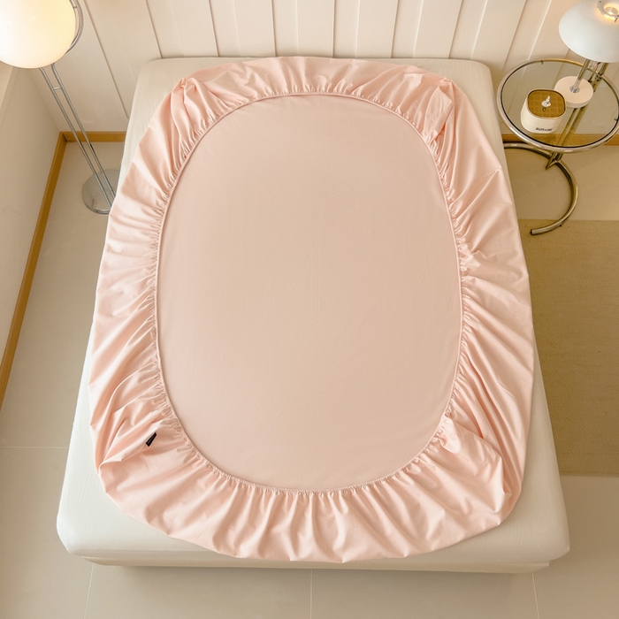 91家纺网 家纺一手货源 找家纺 席世家 2025新款全棉纯棉磨毛单品床笠单件床笠单品床单单件床单 西柚粉