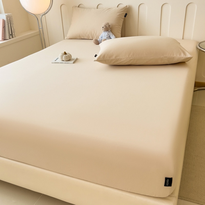 91家纺网 家纺一手货源 找家纺 席世家 2025新款全棉纯棉磨毛单品床笠单件床笠单品床单单件床单 燕麦色