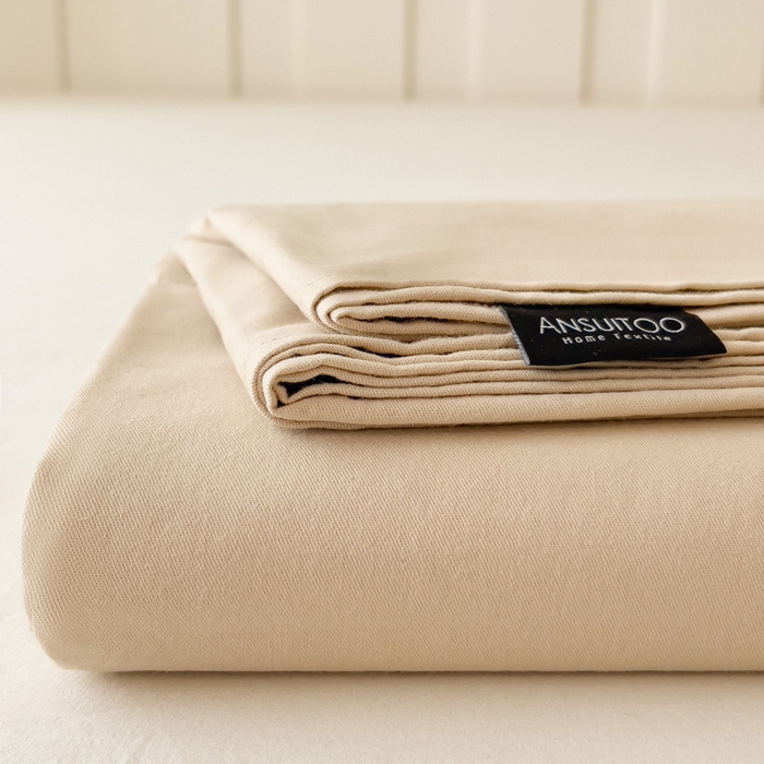 91家纺网 家纺一手货源 找家纺 席世家 2025新款全棉纯棉磨毛单品床笠单件床笠单品床单单件床单 燕麦色