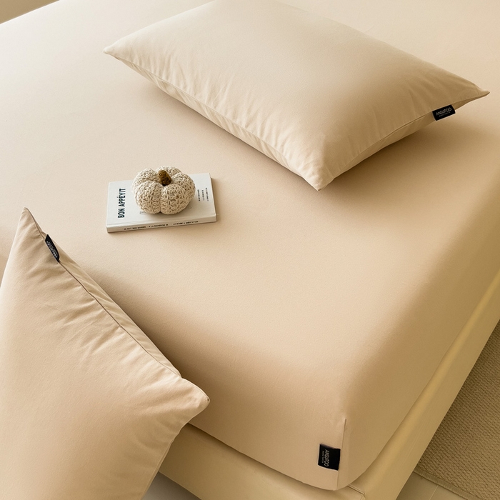 91家纺网 家纺一手货源 找家纺 席世家 2025新款全棉纯棉磨毛单品床笠单件床笠单品床单单件床单 燕麦色