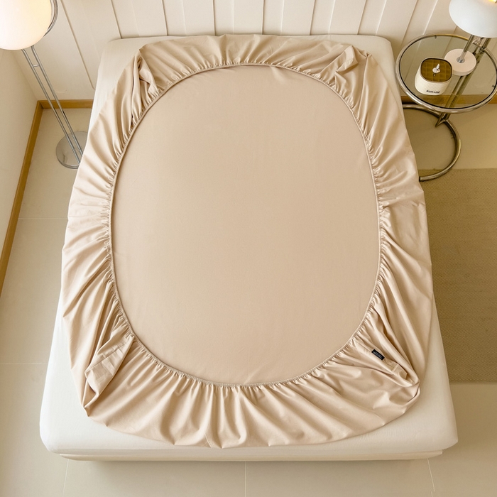 91家纺网 家纺一手货源 找家纺 席世家 2025新款全棉纯棉磨毛单品床笠单件床笠单品床单单件床单 燕麦色