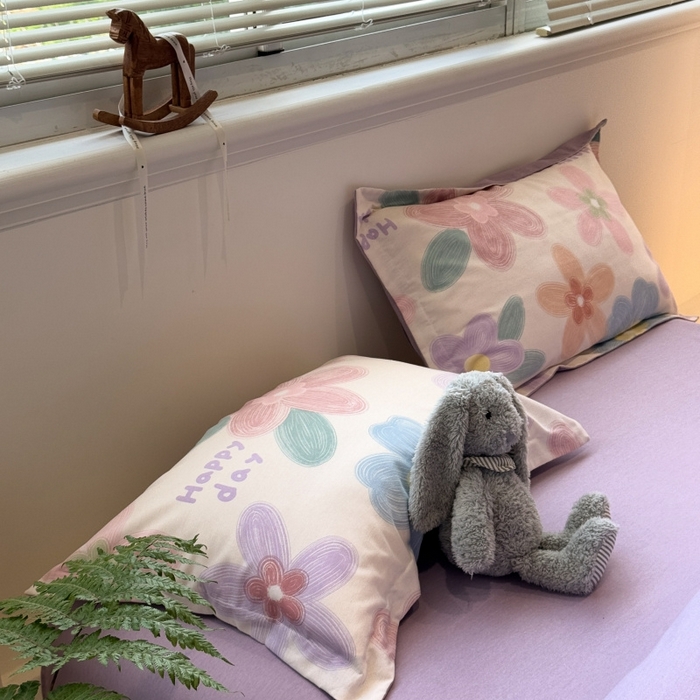 91家纺网 家纺一手货源 找家纺 棉生活家纺 2025新款铂金全棉纯棉磨毛四件套 洛城阳光-紫