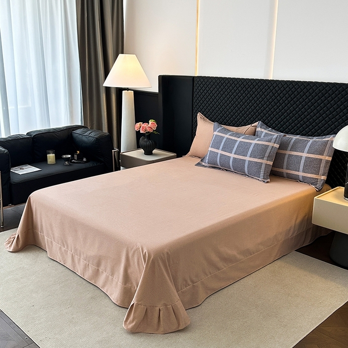 91家纺网 家纺一手货源 找家纺 棉生活家纺 2025新款铂金全棉纯棉磨毛四件套 米罗