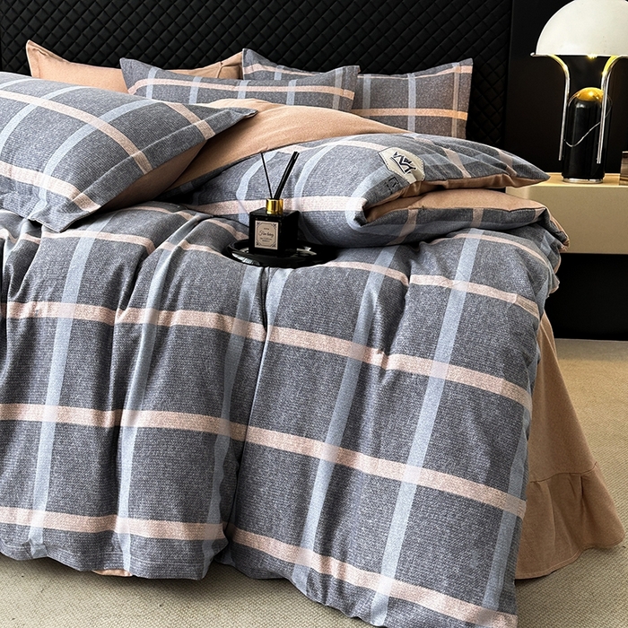 91家纺网 家纺一手货源 找家纺 棉生活家纺 2025新款铂金全棉纯棉磨毛四件套 米罗