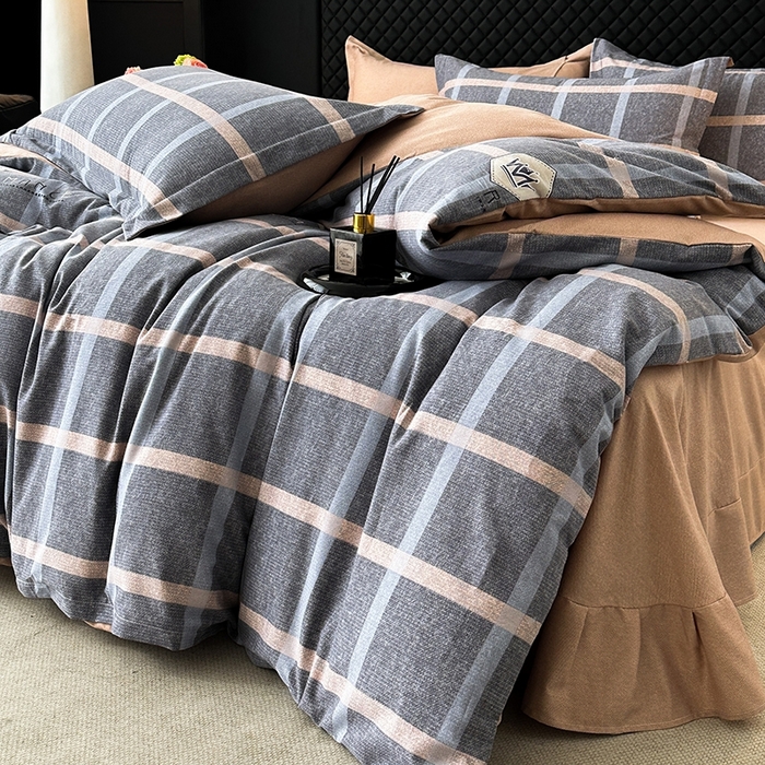 91家纺网 家纺一手货源 找家纺 棉生活家纺 2025新款铂金全棉纯棉磨毛四件套 米罗