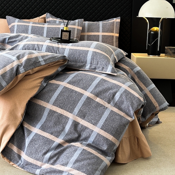 91家纺网 家纺一手货源 找家纺 棉生活家纺 2025新款铂金全棉纯棉磨毛四件套 米罗