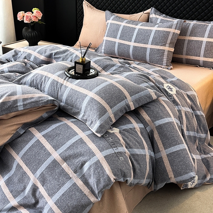 91家纺网 家纺一手货源 找家纺 棉生活家纺 2025新款铂金全棉纯棉磨毛四件套 米罗