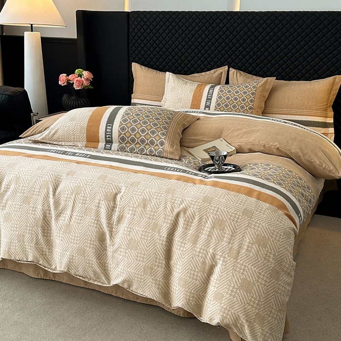 91家纺网 家纺一手货源 找家纺 棉生活家纺 2025新款铂金全棉纯棉磨毛四件套 摩登气息