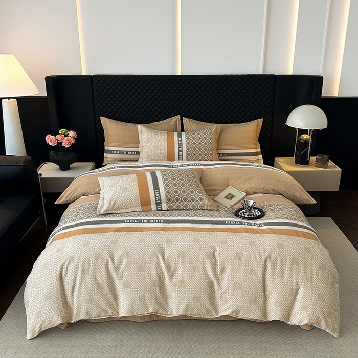 91家纺网 家纺一手货源 找家纺 棉生活家纺 2025新款铂金全棉纯棉磨毛四件套 摩登气息