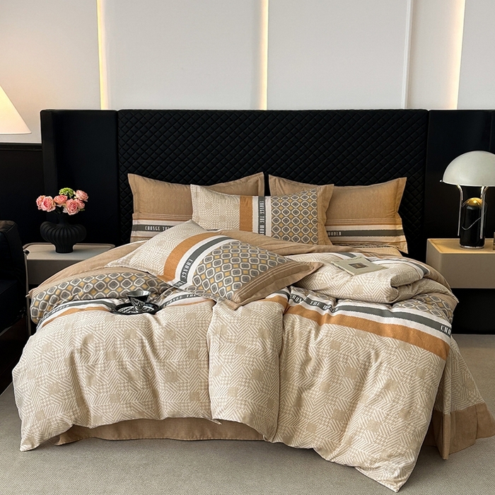 91家纺网 家纺一手货源 找家纺 棉生活家纺 2025新款铂金全棉纯棉磨毛四件套 摩登气息