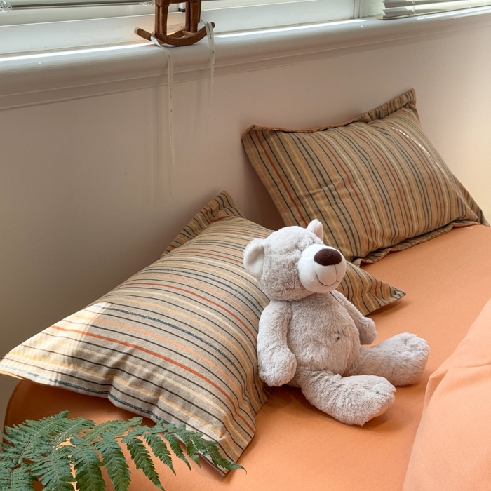 91家纺网 家纺一手货源 找家纺 棉生活家纺 2025新款铂金全棉纯棉磨毛四件套 莫卡迪-桔