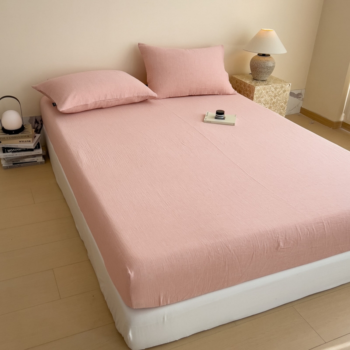 91家纺网 家纺一手货源 找家纺 （总）席世家 2025新款皱皱纱单品床笠单件床笠