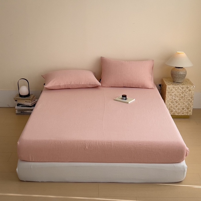 91家纺网 家纺一手货源 找家纺 （总）席世家 2025新款皱皱纱单品床笠单件床笠