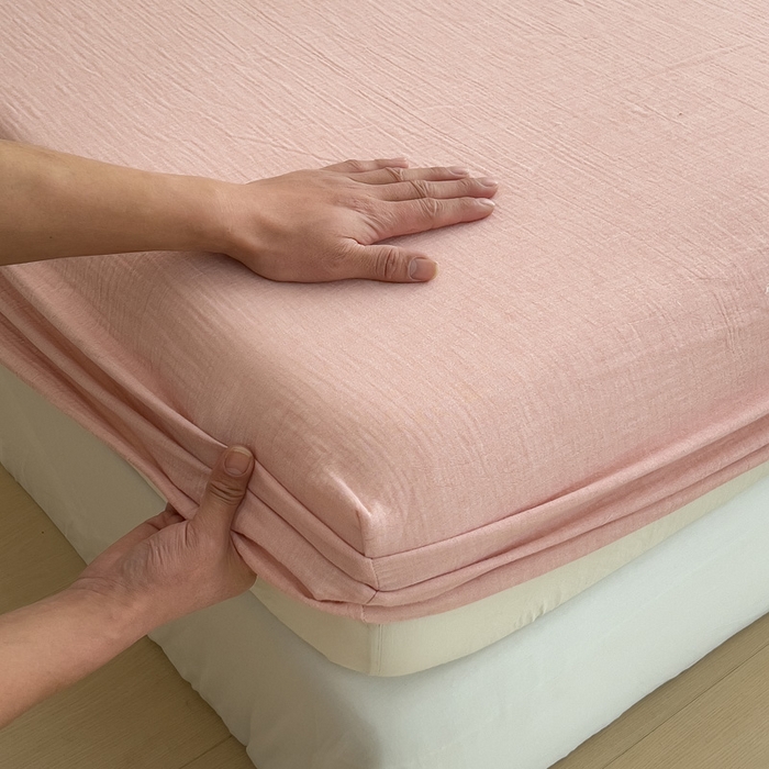 91家纺网 家纺一手货源 找家纺 （总）席世家 2025新款皱皱纱单品床笠单件床笠