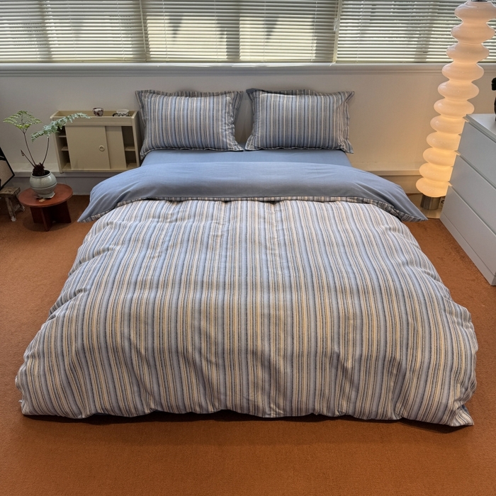 棉生活家纺 2025新款铂金全棉纯棉磨毛四件套 莫卡迪-兰