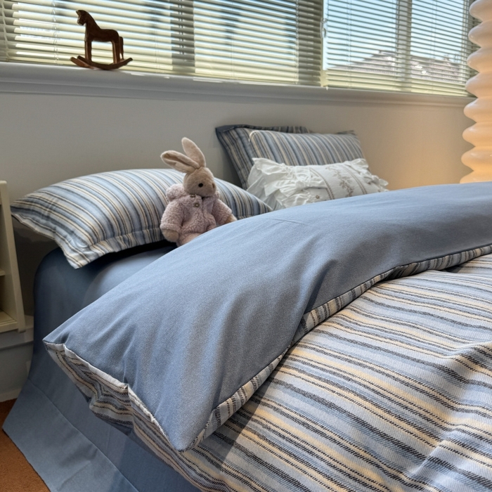 91家纺网 家纺一手货源 找家纺 棉生活家纺 2025新款铂金全棉纯棉磨毛四件套 莫卡迪-兰