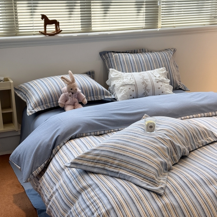 91家纺网 家纺一手货源 找家纺 棉生活家纺 2025新款铂金全棉纯棉磨毛四件套 莫卡迪-兰