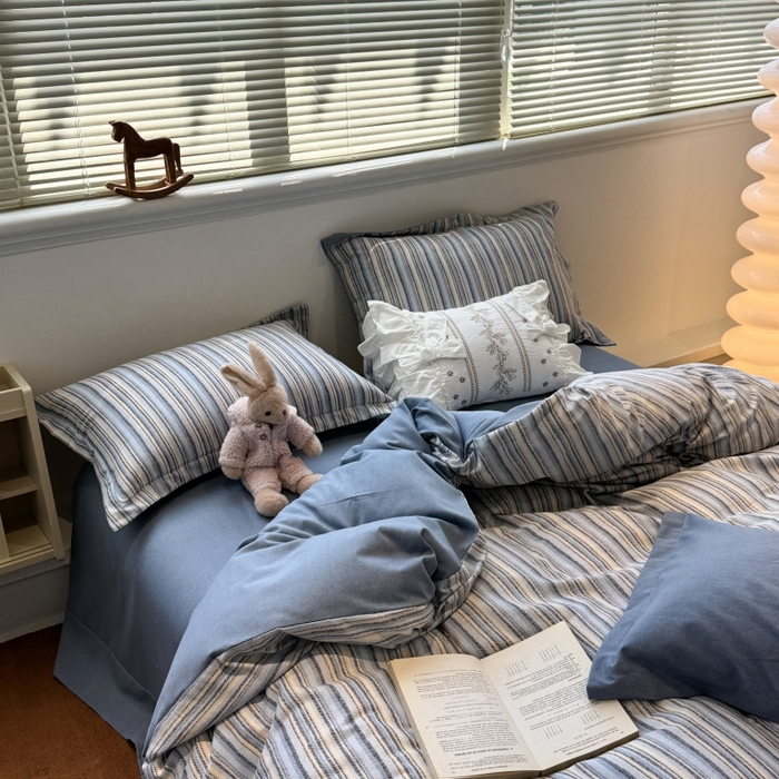 91家纺网 家纺一手货源 找家纺 棉生活家纺 2025新款铂金全棉纯棉磨毛四件套 莫卡迪-兰