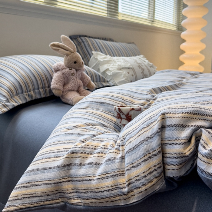 91家纺网 家纺一手货源 找家纺 棉生活家纺 2025新款铂金全棉纯棉磨毛四件套 莫卡迪-兰