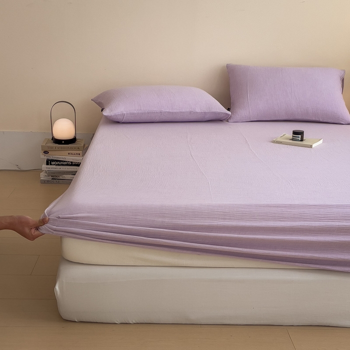 91家纺网 家纺一手货源 找家纺 （总）席世家 2025新款皱皱纱单品床笠单件床笠