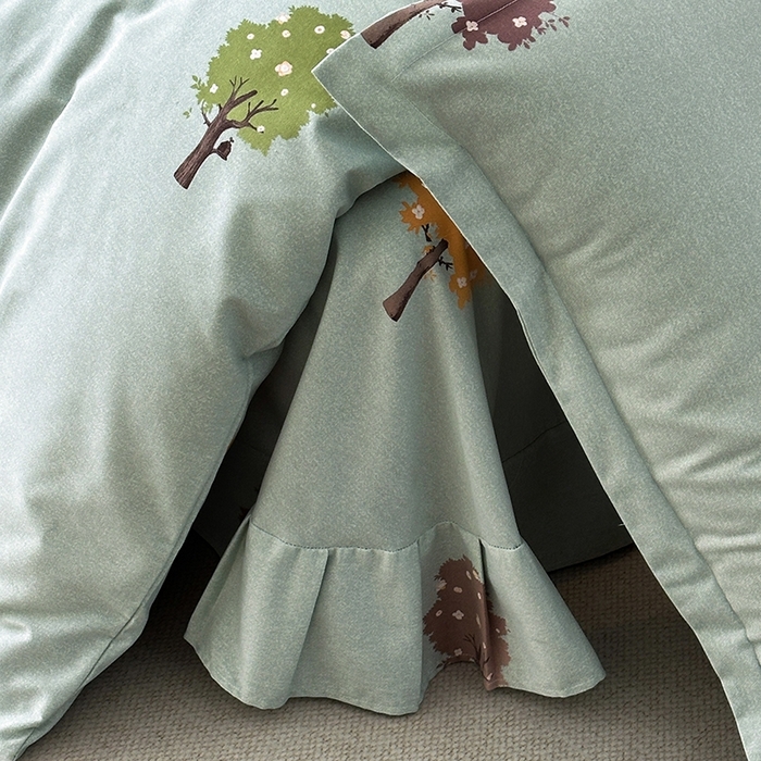 91家纺网 家纺一手货源 找家纺 棉生活家纺 2025新款铂金全棉纯棉磨毛四件套 七彩树