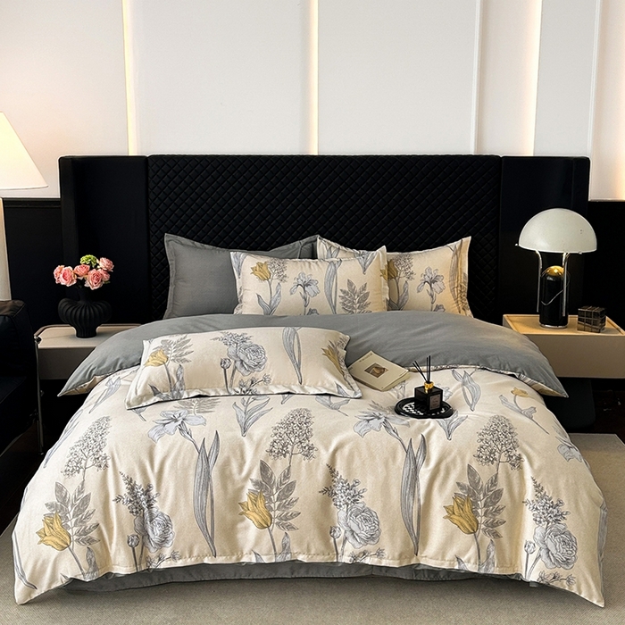 棉生活家纺 2025新款铂金全棉纯棉磨毛四件套 且听风铃