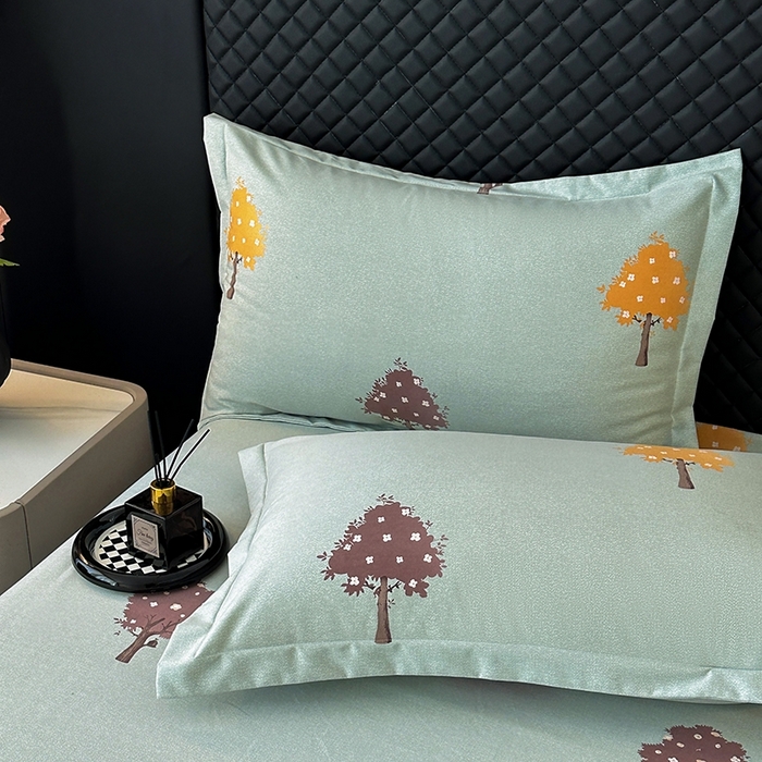 91家纺网 家纺一手货源 找家纺 棉生活家纺 2025新款铂金全棉纯棉磨毛四件套 且听风铃