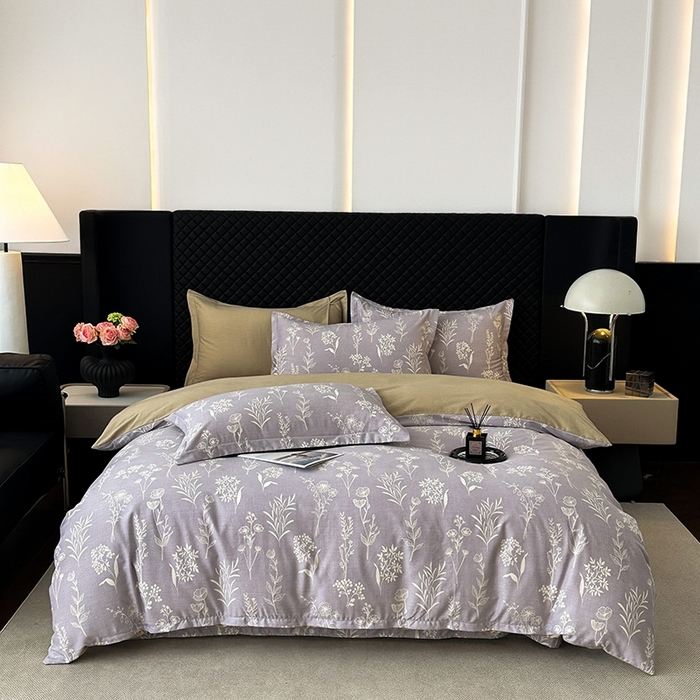 棉生活家纺 2025新款铂金全棉纯棉磨毛四件套 如若梦境