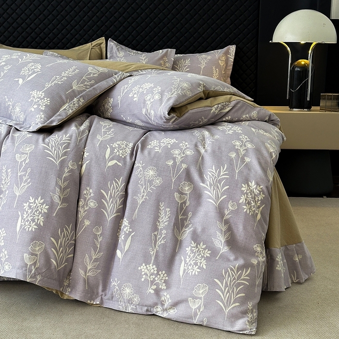 91家纺网 家纺一手货源 找家纺 棉生活家纺 2025新款铂金全棉纯棉磨毛四件套 如若梦境