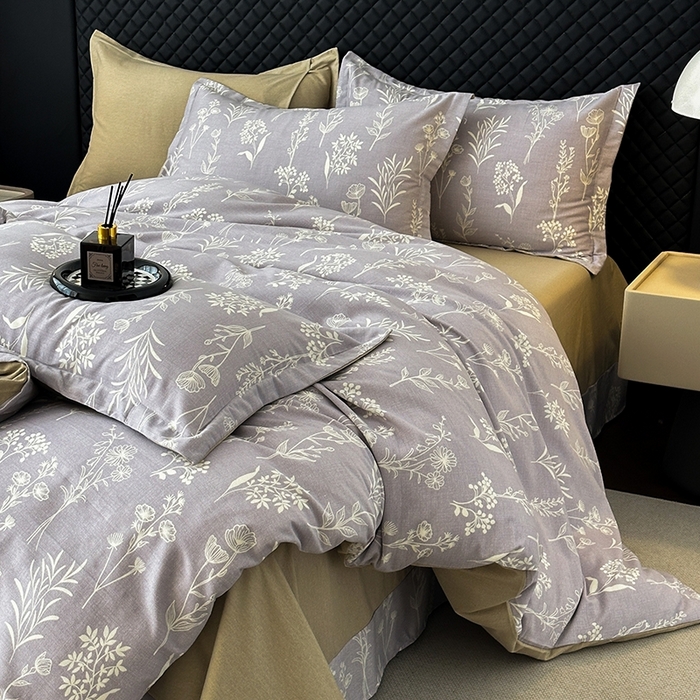 91家纺网 家纺一手货源 找家纺 棉生活家纺 2025新款铂金全棉纯棉磨毛四件套 如若梦境