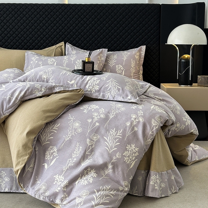 91家纺网 家纺一手货源 找家纺 棉生活家纺 2025新款铂金全棉纯棉磨毛四件套 如若梦境